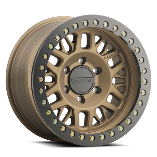 Raceline RT951B Ryno 17x9in/8x170 BP/-38mm Offset/130.8mm Bore - Bronze & Black Ring Beadlock Wheel