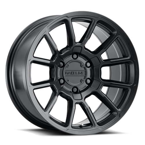 Raceline 950B Gauge 17x9in / 8x180 BP / 18mm Offset / 124.2mm Bore - Satin Black Wheel