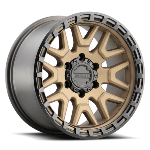 Raceline 953BZ Krank 17x8.5in / 6x135 BP / 18mm Offset / 87.1mm Bore - Bronze Wheel