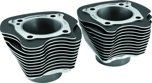 Twin Power 17-Up M8 Black 4.25 Inch Big Bore Cylinders Pair