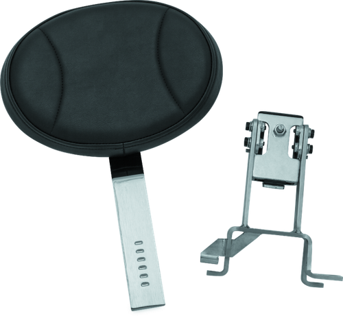 Kuryakyn Plug-N-Go Driver Backrest 14-Up Indian Black Pad, Chrome