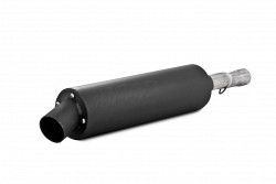 Single Slip-on System W/ Utility Muffler Blk Hon