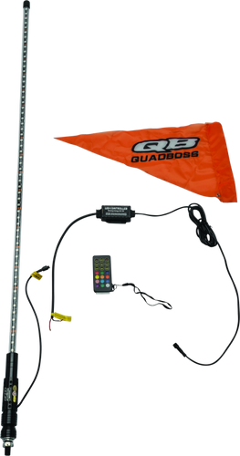 QuadBoss 4Ft Clear Single Whip Bluetooth