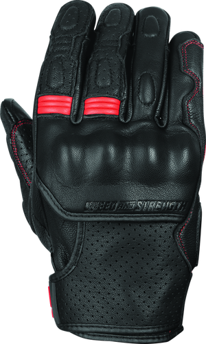 Speed and Strength Twist of Fate Leather Gloves Black/Red - Medium
