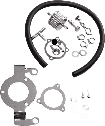 Complete Mnt Kit Breather Hose Chrome Touring 08-16