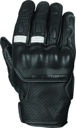 Speed and Strength Twist of Fate Leather Gloves Black/White - Medium