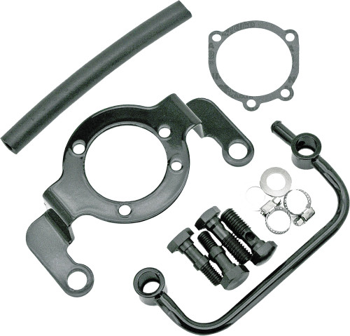 Complete Mnt Kit Breather Tube Black Bigtwin 93-17 Non-tbw
