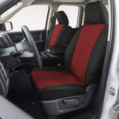 Covercraft 14-18 Chevrolet Silverado/GMC Endura PrecisionFit Second Row Seat Covers - Red/Blk