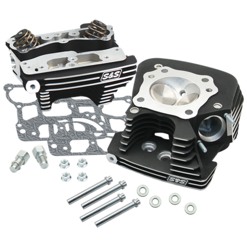 S&S Cycle 08-16 Touring Super Stock 79cc Cylinder Head Kit - Wrinkle Black
