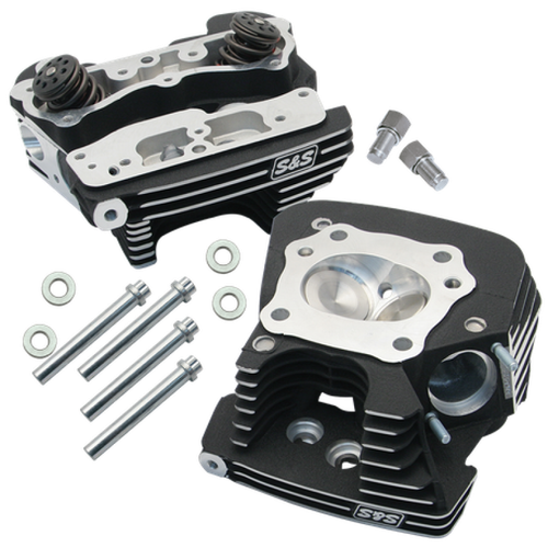 S&S Cycle 99-05 BT Super Stock 79cc Cylinder Head Kit - Wrinkle Black