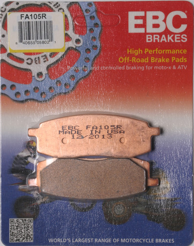 Brake Pads Fa105r Sintered R Series