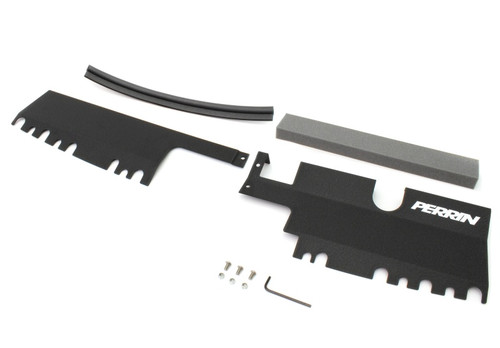 PERRIN 15-21 Subaru WRX/STI Radiator Shroud (With OEM Intake Scoop) - Black