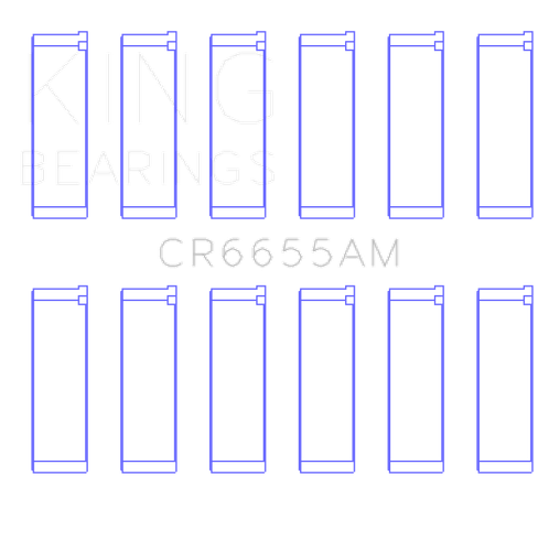 King Engine Bearings Mazda JE39 (Size STD)  Connecting Rod Bearings Set (6 Pairs)