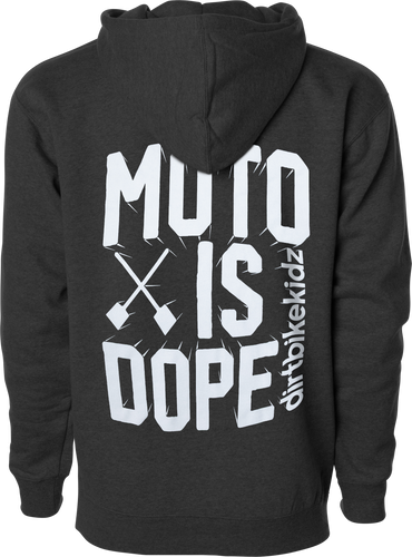 Moto Is Dope Youth Hoodie Charcoal Heather Yx