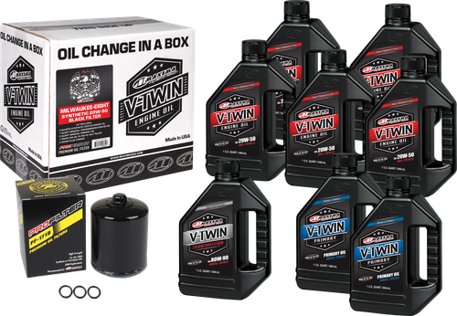 V-twin Syn Oil Change Kit M8 Black Filter