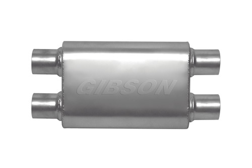 Gibson CFT Superflow Dual/Dual Oval Muffler - 4x9x13in/3in Inlet/3in Outlet - Stainless