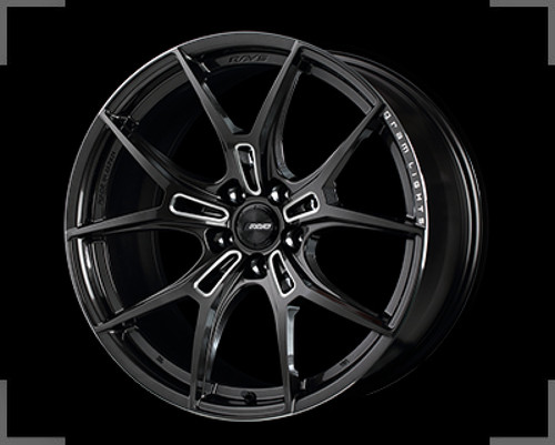 Gram Lights 57FXZ 20x9.5 +35 5x114.3 Super Dark Gunmetal and Machining Rim Edge DC Wheel