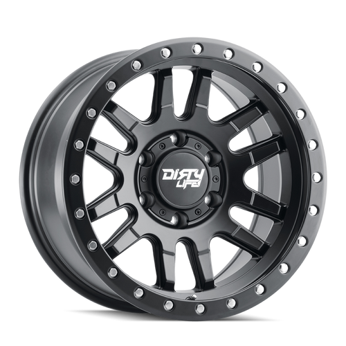 Dirty Life 9309 Canyon Pro 17x9/6x139.7 BP/0mm Offset/106mm Hub Matte Black Wheel - Beadlock
