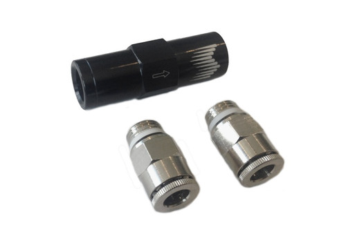 Snow Performance High Flow 7PSI Crack Pressure Check Valve Quick-Connect Fittings (1/4in Tubing)