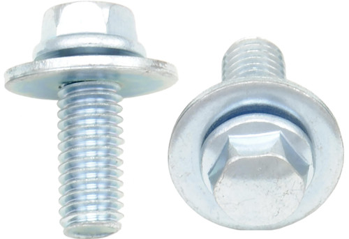 8mm Hex Head Flange Bolt 6x1.0x16mm W/16mm Washer 10/pk