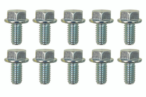 Moroso 5/16in-18 Serrated Zinc Flange Bolt - 10 Pack
