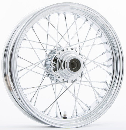 Fr 40-spk Sd Chrome 16x3.5 Flst-hub 3/4" Axl Pre 99