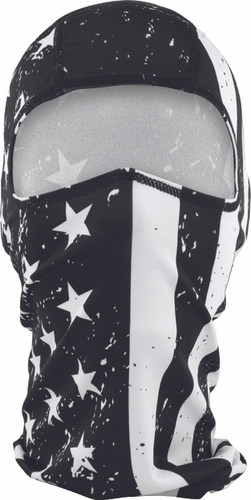 Balaclava Polyester Black White Flag