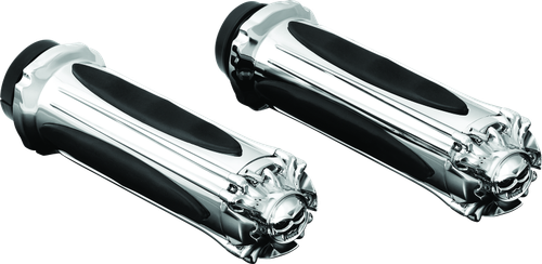 Kuryakyn Zombie Grips Without Throttle Boss Throttle-By-Wire Chrome