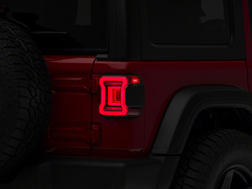 Raxiom 18-23 Jeep Wrangler JL Horizon LED Tail Lights- Black Housing- Red Lens