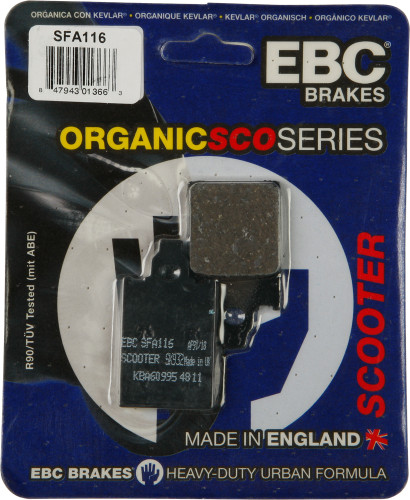 Brake Pads Sfa116 Organic