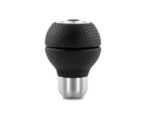 Momo Race Shift Knob - Black Airleather, Aluminum Insert