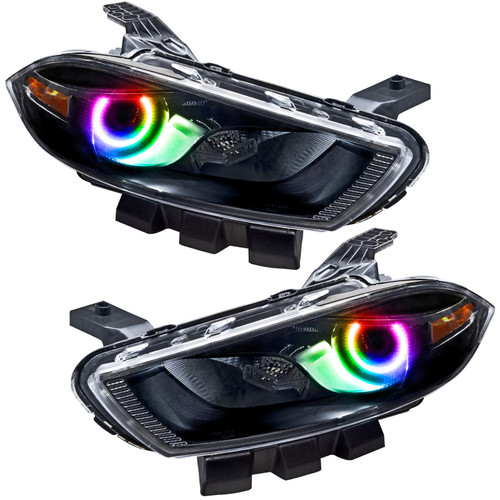 Oracle 13-14 Dodge Dart (HID Style) SMD HL - Black - ColorSHIFT w/ 2.0 Controller