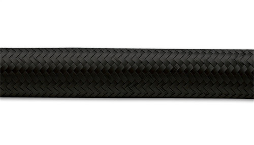 Vibrant -6 AN Black Nylon Braided Flex Hose (50 foot roll)