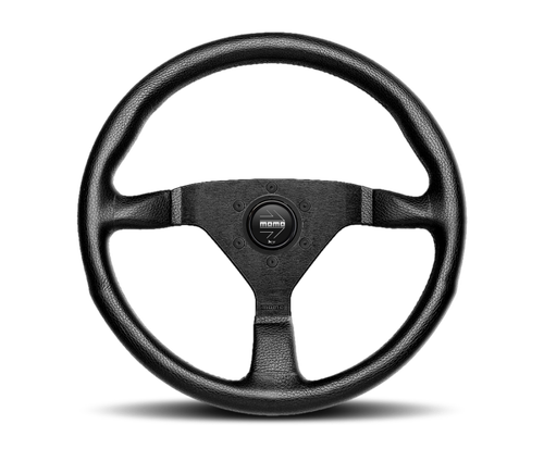 Momo Montecarlo Steering Wheel 350 mm - Black Leather/Black Stitch/Black Spokes