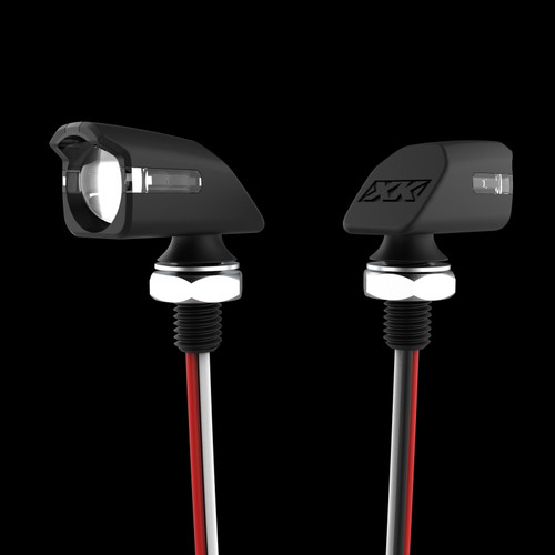 XK Glow Mini Turn Signal Front/Rear Black x4