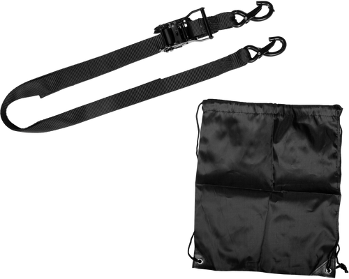 1.5" X 8' Ratchet Soft Tie-down Black 2/pk