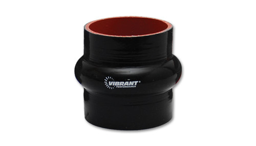 Vibrant Silicone Hump Hose Coupler 3.125in ID x 3.00in Long - Black
