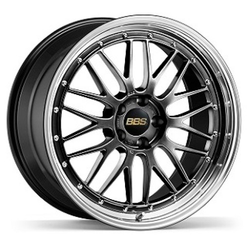 BBS LM 20x12 5x130 ET50 CB71.6 Diamond Black Wheel w/ Diamond Cut Machined Lip