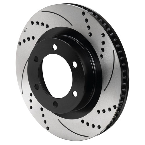 Wilwood 6x5.5 SRP Drilled & Slotted Black Electro Coat Rotor RH