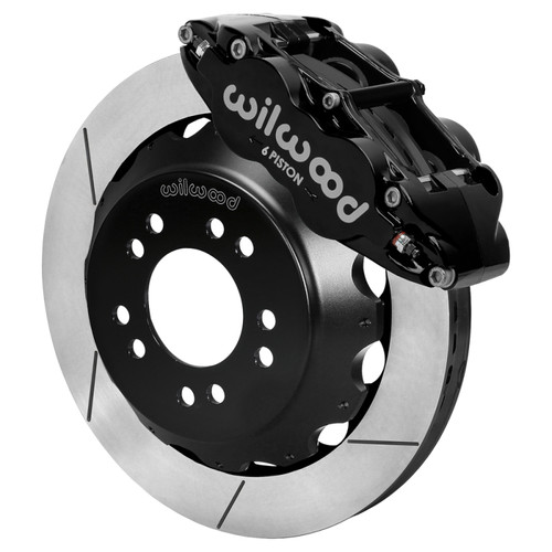 Wilwood Ford Mustang II Ford Narrow Superlite 6 Front Brake Kit w/ 12.88in Slotted Rotor - Black