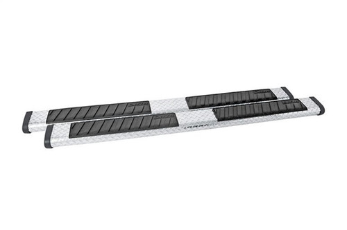 Dee Zee Universal Tubes - 6In Oval - Black Tread Aluminum (CrewCab)