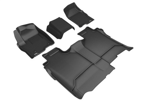 3D MAXpider 19-26 GMC Sierra/Chevy Silverado 1500 CC/ 2500/3500HD CC Bench Seat Kagu Black Full Set