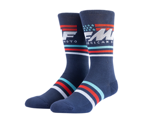 FMF Racing American Moto Sock Navy One Size