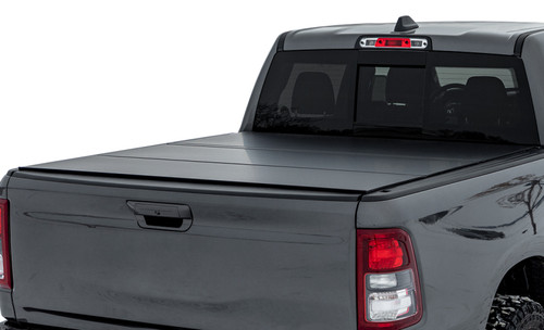 Access 2019+ Ram 1500 5ft 7in Bed (w/ RamBox) LOMAX Tri-Fold Cover - Urethane Carbon Fiber