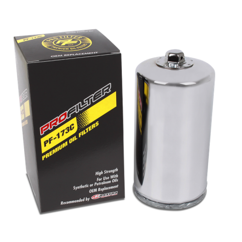 ProFilter Harley Spin-On Chrome Various Performance Oil Filter