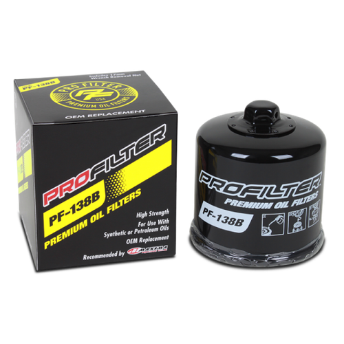 ProFilter Aprilia/Arctic Cat/Kawasaki/Suzuki Spin-On/Black/Various Performance Oil Filter