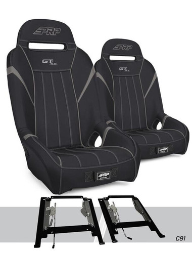 PRP GT3 Suspension Seats Kit for Can-Am Maverick X3 (Pair) - Black & Gray