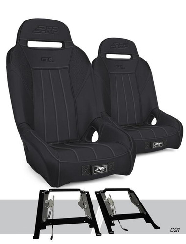 PRP GT3 Suspension Seats Kit for Can-Am Maverick X3 (Pair) - Black