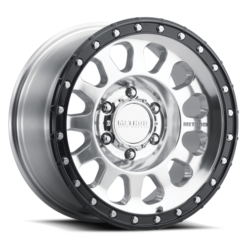Method MR315 17x8.5 0mm Offset 6x135 87mm CB Polished Wheel - Gloss Black Lip