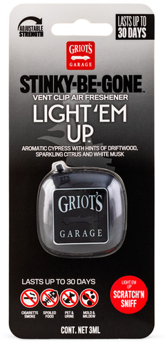 Griots Garage Stinky-Be-Gone Vent Clip Air Freshener - Light Em Up
